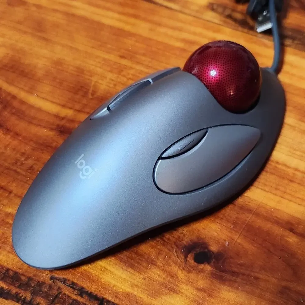 Logitech T-BC21 Trackman Trackball USB Mouse Marble Ball 810-000767